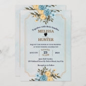 Invitation Mariage d'aquarelle moderne et élégant (Devant / Derrière)