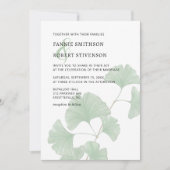 Invitation Mariage d'aquarelle moderne Ginkgo Tree (Devant)