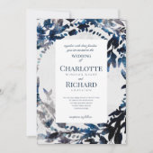 Invitation mariage d'aquarelle Moody Florals (Devant)