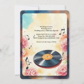 Invitation mariage d'aquarelle musicale florale (Dos)