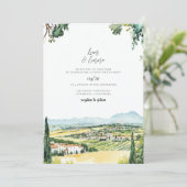 Invitation Mariage d'aquarelle Napa Valley California (Debout devant)