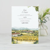 Invitation Mariage d'aquarelle Napa Valley California (Debout devant)