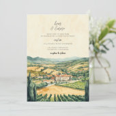 Invitation Mariage d'aquarelle Napa Valley California (Debout devant)