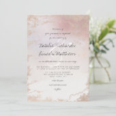 Invitation Mariage d'aquarelle Ombre Blush Pink Froid (Debout devant)