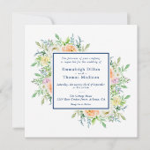 Invitation Mariage d'aquarelle Pastel Floral Garden (Devant)