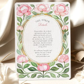 Invitation Mariage d'aquarelle Peonies vintages