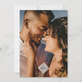 Invitation Mariage d'aquarelle photo monogramme minimaliste (Devant)