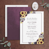 Invitation Mariage d'aquarelle Plum violet