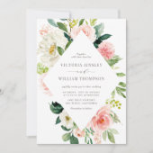 Invitation Mariage d'aquarelle romantique (Devant)