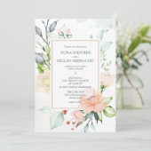 Invitation Mariage d'aquarelle romantique du milieu d'été (Debout devant)