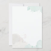 Invitation Mariage d'aquarelle romantique du milieu d'été (Dos)