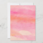 Invitation Mariage d'aquarelle rose et orange (Dos)