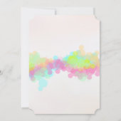 Invitation Mariage d'aquarelle rose et vert (Dos)