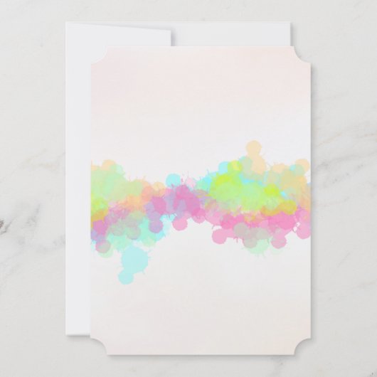 Invitation Mariage d'aquarelle rose et vert (Dos)