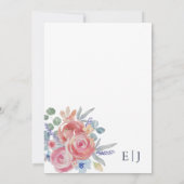 Invitation Mariage d'aquarelle Rose moderne (Dos)