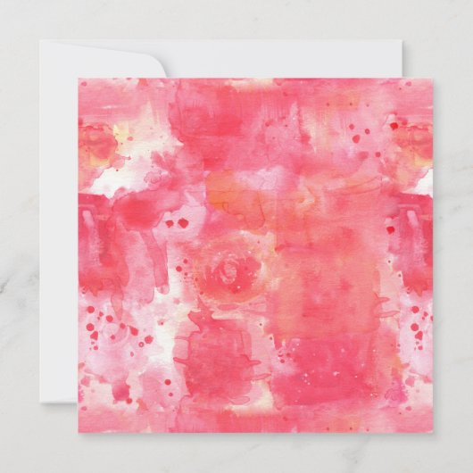 Invitation Mariage d'aquarelle rose moderne Confetti (Dos)