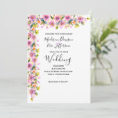 Invitation Mariage d'aquarelle rose pâle (Debout devant)