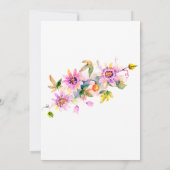 Invitation Mariage d'aquarelle rose pâle (Dos)