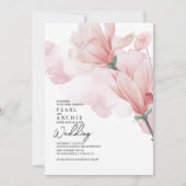 Invitation Mariage d'aquarelle rose pâle (Devant)