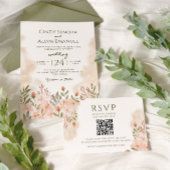 Invitation Mariage d'aquarelle rose pâle