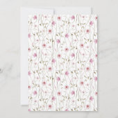 Invitation Mariage d'aquarelle rose rose pâle romantique (Dos)