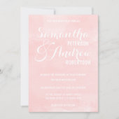 Invitation Mariage d'aquarelle rose vif moderne (Devant)