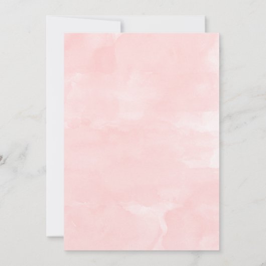 Invitation Mariage d'aquarelle rose vif moderne (Dos)