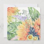 Invitation Mariage d'aquarelle Russe Fleur sauvage (Dos)