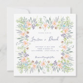 Invitation Mariage d'aquarelle rustique (Devant)