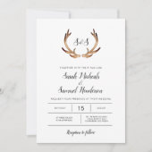 Invitation Mariage d'aquarelle rustique minimal (Devant)