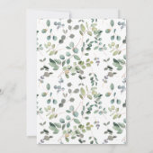 Invitation Mariage d'aquarelle Sage Green Eucalyptus (Dos)