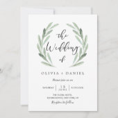 Invitation Mariage d'aquarelle simple et élégante (Devant)