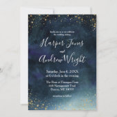 Invitation Mariage d'aquarelle Starry Night Marine (Devant)