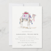 Invitation Mariage d'aquarelle tropicale marocaine (Devant)