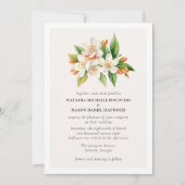 Invitation Mariage d'aquarelle tropicale méditerranéenne (Devant)