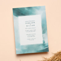Mariage d'aquarelle Turquoise Océan moderne