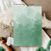 Invitation Mariage d'aquarelle vert de monogramme