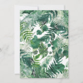 Invitation Mariage d'aquarelle verte (Dos)