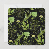 Invitation Mariage d'aquarelle verte noire (Dos)