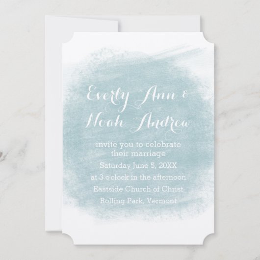 Invitation Mariage d'aquarelle verte Sage (Devant)