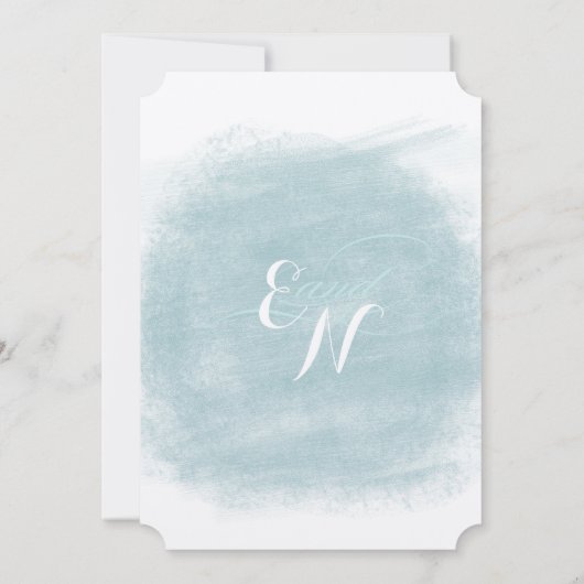 Invitation Mariage d'aquarelle verte Sage (Dos)