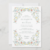 Invitation Mariage d'aquarelle vintage Garden (Devant)