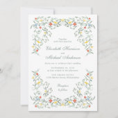Invitation Mariage d'aquarelle vintage Garden (Devant)