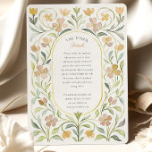 Invitation Mariage d'aquarelle vintage jaune