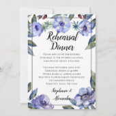 Invitation Mariage d'aquarelle violet à fleur d'anémone (Devant)