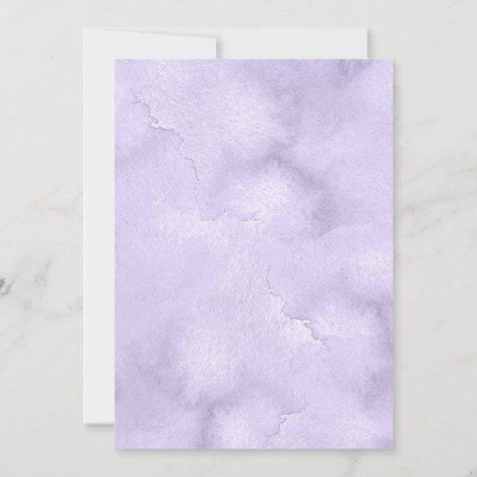 Invitation Mariage d'aquarelle violet violet violet violet (Dos)