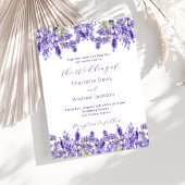 Invitation Mariage d'aquarelle violette lavande