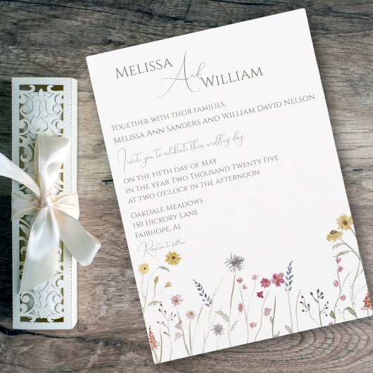 Invitation Mariage d'aquarelle Whimsical