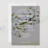 Invitation Mariage d'arbre à fleurs blanches (Devant)
