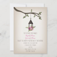 Mariage d'arbre à lanterne rose